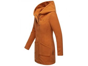 Marikoo MAIKOO Cappotto invernale da donna con cappuccio, cannella arrugginita