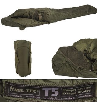 Sacco a pelo Mil-tec Tactical T5, oliva -23 °C