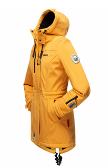 Marikoo ZIMTZICKE giacca invernale softshell da donna con cappuccio, giallo ambra