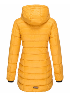 Marikoo ABENDSTERNCHEN Cappotto trapuntato da donna con cappuccio, giallo