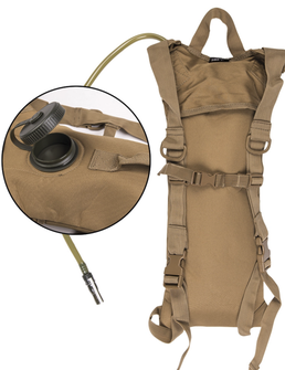 Mil-tec zaino idratazione 3l con cinghie, coyote