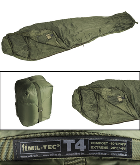 Sacco a pelo Mil-tec Tactical T4, oliva 2/-19 °C