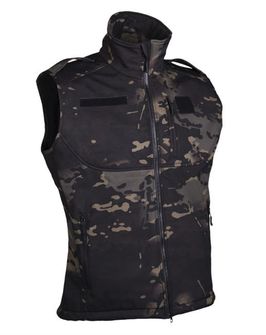 Gilet softshell Mil-tec, multitarn nero