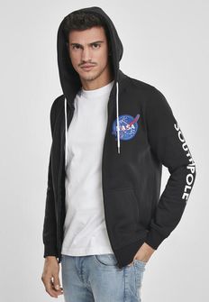 Felpa NASA Southpole con zip e cappuccio da uomo, nero