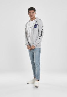 Felpa NASA Southpole con zip e cappuccio da uomo, grigio