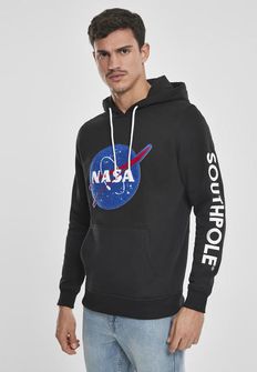 Felpa con cappuccio NASA Southpole Insignia Logo da uomo, nero