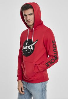 Felpa con cappuccio NASA Southpole Insignia Logo da uomo, rosso