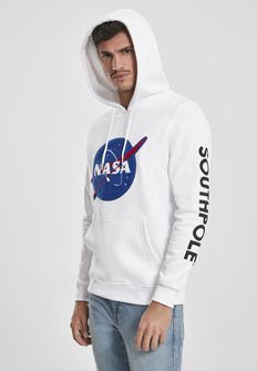 Felpa con cappuccio NASA Southpole Insignia Logo da uomo, bianco