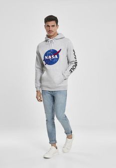 Felpa con cappuccio NASA Southpole Insignia Logo da uomo, grigio