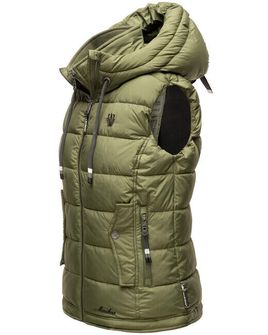 Marikoo TAISAA Gilet con cappuccio da donna, oliva