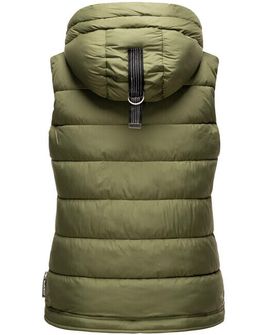 Marikoo TAISAA Gilet con cappuccio da donna, oliva