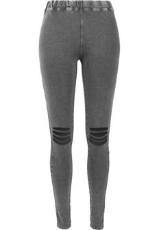 Leggings Urban Classics al ginocchio tagliato da donna, nero