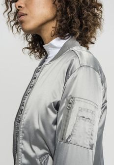 Urban Classics giacca bomber da donna in raso, argento