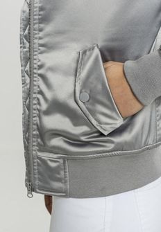 Urban Classics giacca bomber da donna in raso, argento