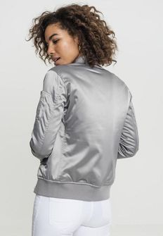 Urban Classics giacca bomber da donna in raso, argento