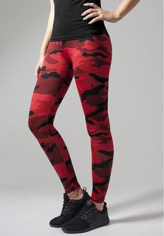 Leggings Urban Classics da donna, rosso mimetico