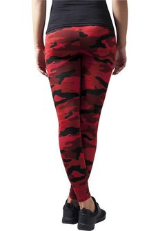 Leggings Urban Classics da donna, rosso mimetico