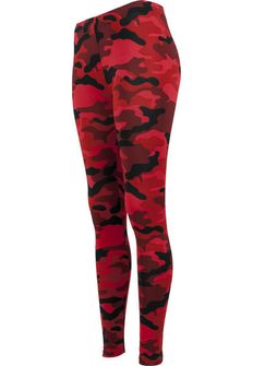 Leggings Urban Classics da donna, rosso mimetico