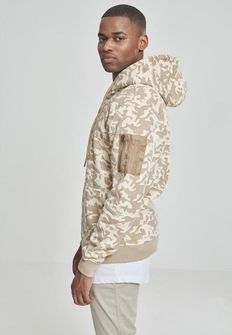 Felpa mimetica da uomo Urban Classics, beige camo