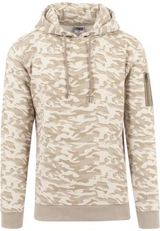 Felpa mimetica da uomo Urban Classics, beige camo