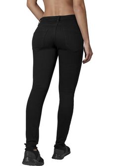 Pantaloni tagliati da donna Urban Classics, nero