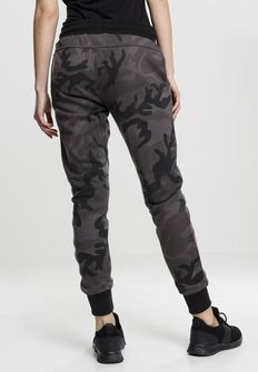 Urban Classics - Pantalone da donna in spugna mimetica, mimetico scuro