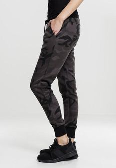 Urban Classics - Pantalone da donna in spugna mimetica, mimetico scuro