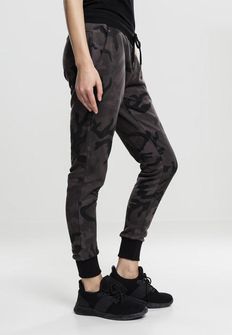 Urban Classics - Pantalone da donna in spugna mimetica, mimetico scuro