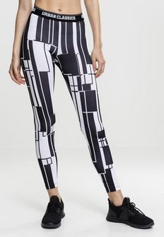 Leggings sportivi grafici da donna Urban Classics, nero