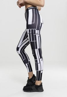 Leggings sportivi grafici da donna Urban Classics, nero