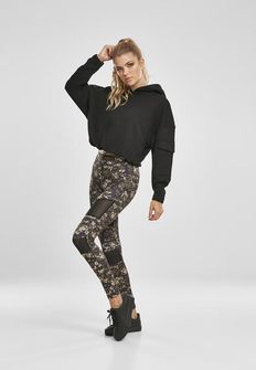 Leggings Tech Mesh da donna di Urban Classics, camo digitale in legno