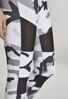 Leggings Urban Classics Tech Mesh da donna, snowcamo