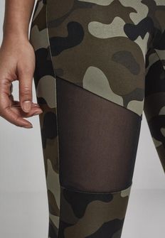 Leggings Urban Classics Tech Mesh da donna, woodcamo