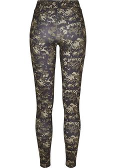 Leggings Tech Mesh da donna di Urban Classics, camo digitale in legno