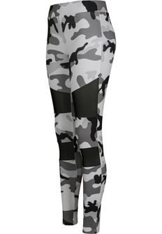 Leggings Urban Classics Tech Mesh da donna, snowcamo