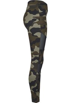 Leggings Urban Classics Tech Mesh da donna, woodcamo