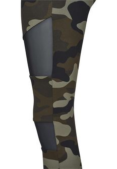 Leggings Urban Classics Tech Mesh da donna, woodcamo