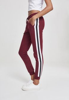 Urban Classics - Pantaloni da ginnastica college da donna, bordeaux