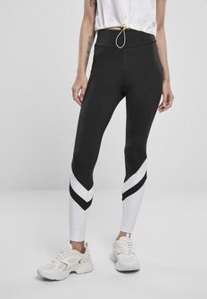 Leggings a vita alta Arrow da donna di Urban Classics, nero