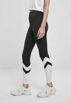 Leggings a vita alta Arrow da donna di Urban Classics, nero