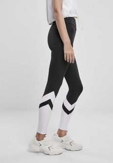 Leggings a vita alta Arrow da donna di Urban Classics, nero