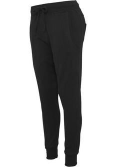 Urban Classics - Pantaloni della tuta Sarouel in pile leggero da donna, nero