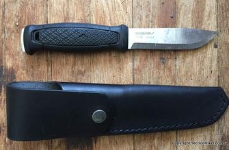 Morakniv Garberg con fodero in pelle, nero