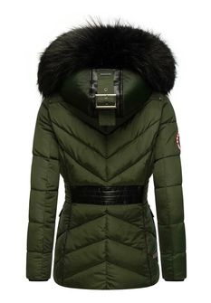 Marikoo VANILLA giacca invernale da donna con cappuccio, oliva