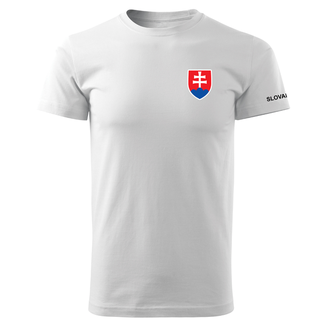 DRAGOWA maglietta corta piccolo segno slovacco colorato, bianco 160g/m2