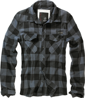Camicia Brandit Checkshirt, grigio e nero