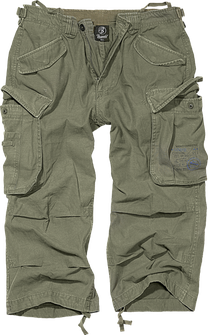 Brandit Vintage Industry 3/4 pantaloni corti, oliva