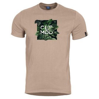 CloMod Maglietta corta "Leaves", Khaki