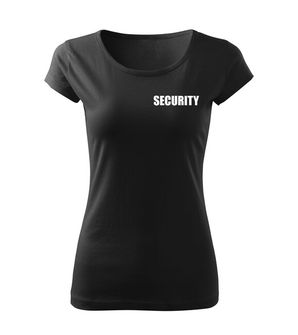 T-shirt DRAGOWA da donna con scritta SECURITY, nero