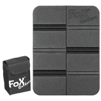 Cuscino termico FoxOutdoor, pieghevole, con tasca Molle, nero